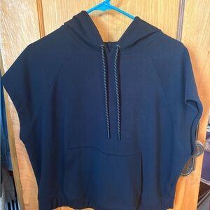 BLACK oversized short sleeve hoodie by OLD NAVY